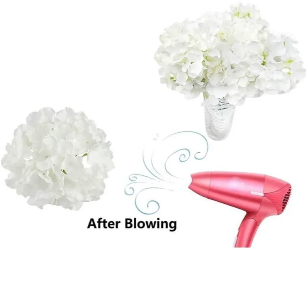 5 pack | Ivory Hydrangeas Flowers for Wedding Bouquets Centerpiece Decor ~ New